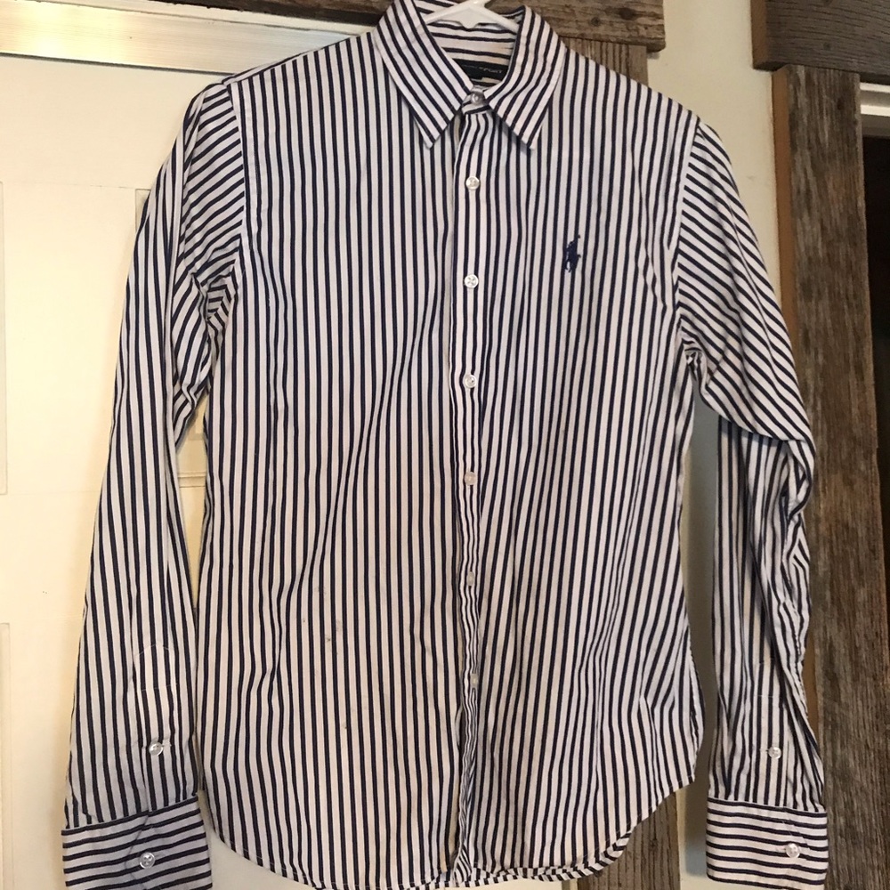Ralph Lauren Sport Long Sleeve Navy/White